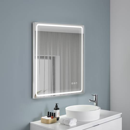 Vonios veidrodis FOCCO MIA DEFOGGER, 60 x 80 cm, LED 3000-6000K, su dimer., antiras. f-ja-1