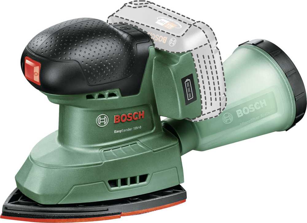 Akumuliatorinis trikampis šlifuoklis BOSCH EasySander 18V-8 Solo, 18 V, 149 x 101 mm, be akumuliat.-0