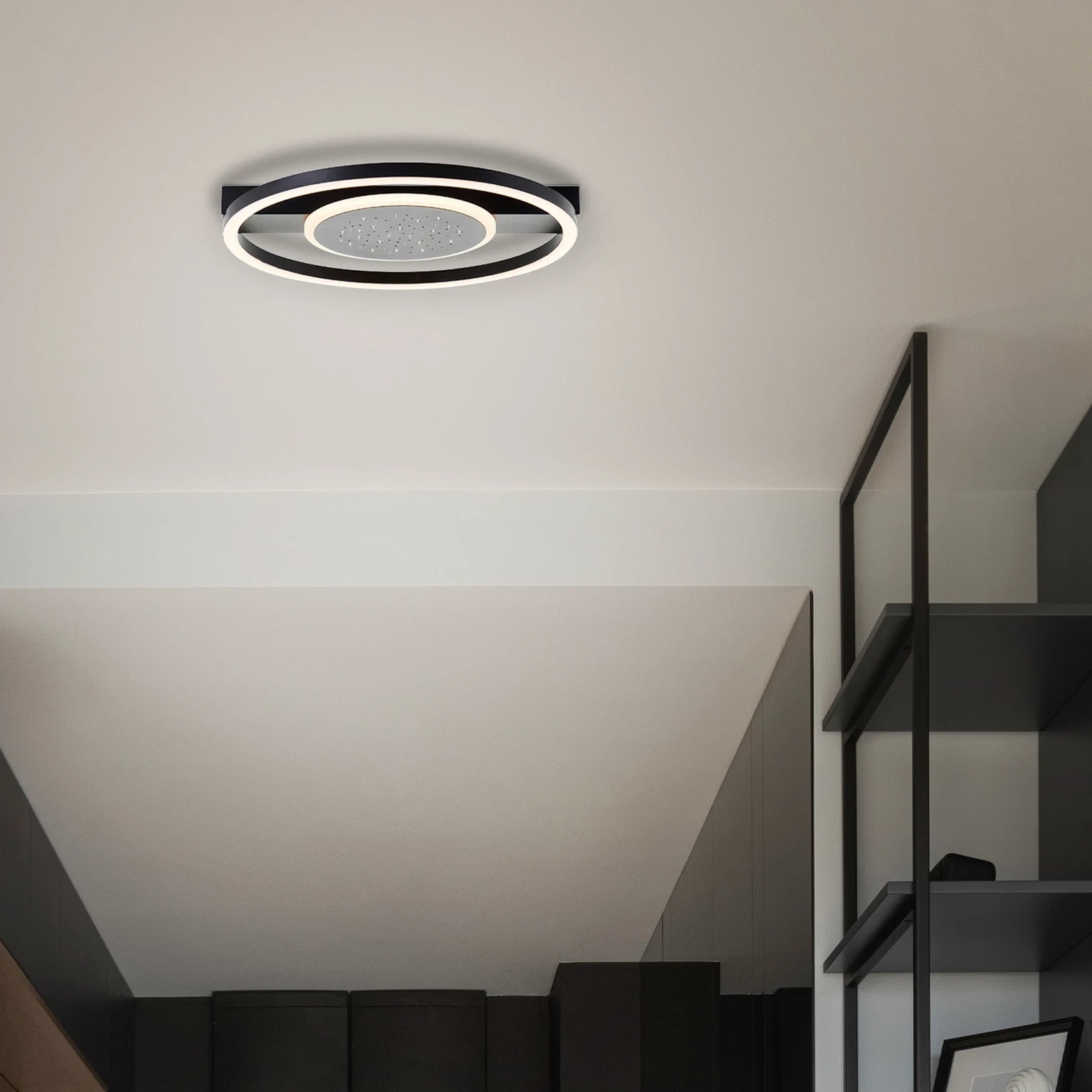 Lubinis LED šviestuvas BRILLIANT RENO, 26W,2400 lm,3000K, juodos sp., 6,5 x 39,5 x 39,5 cm - 4