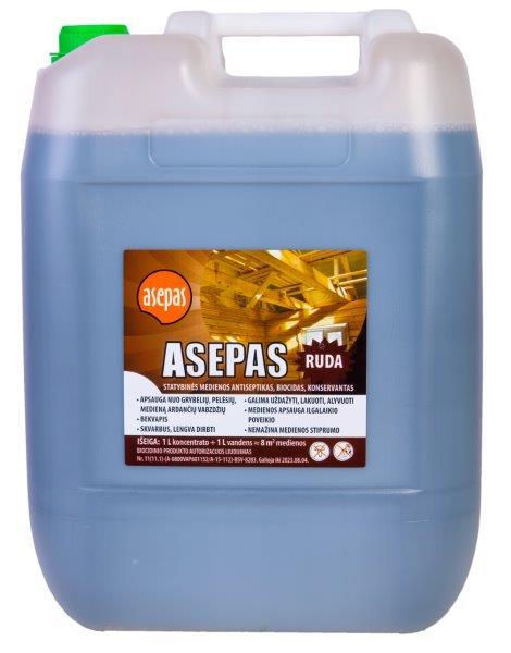 Universalus medienos antiseptikas - impregnantas „Asepas“, 1:1 Rudas, 20 L-0