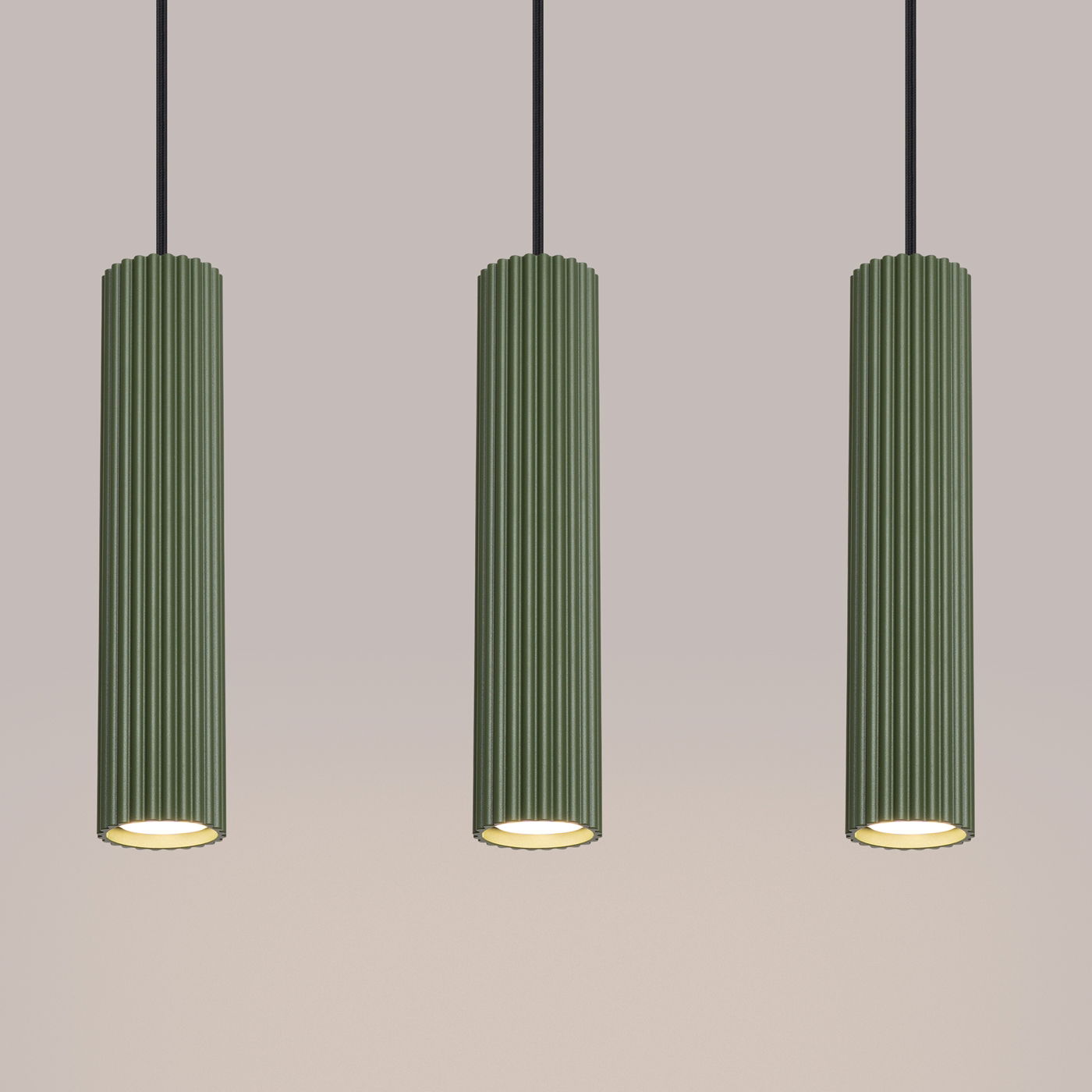 Pakabinamas šviestuvas SOLLUX KARBON 3L, GU10, 3 x max 10W LED, žalia - 5