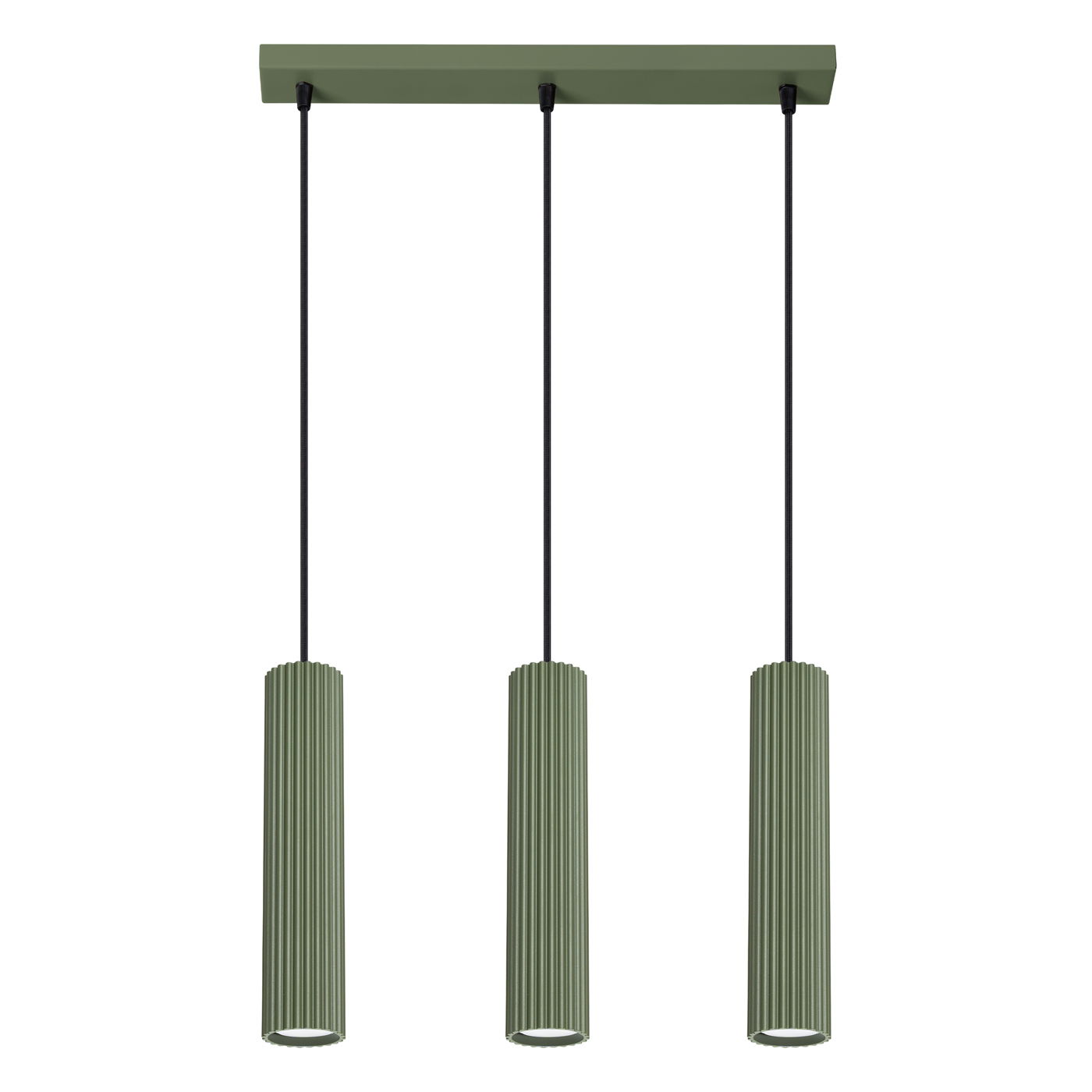 Pakabinamas šviestuvas SOLLUX KARBON 3L, GU10, 3 x max 10W LED, žalia - 1