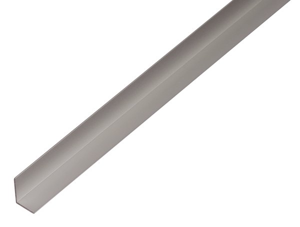 Aliumininis kampinis profiliuotis, anoduotas, sidabrinės sp., 30005, 5,0 x 7,5 x 1,5 x 2000 mm