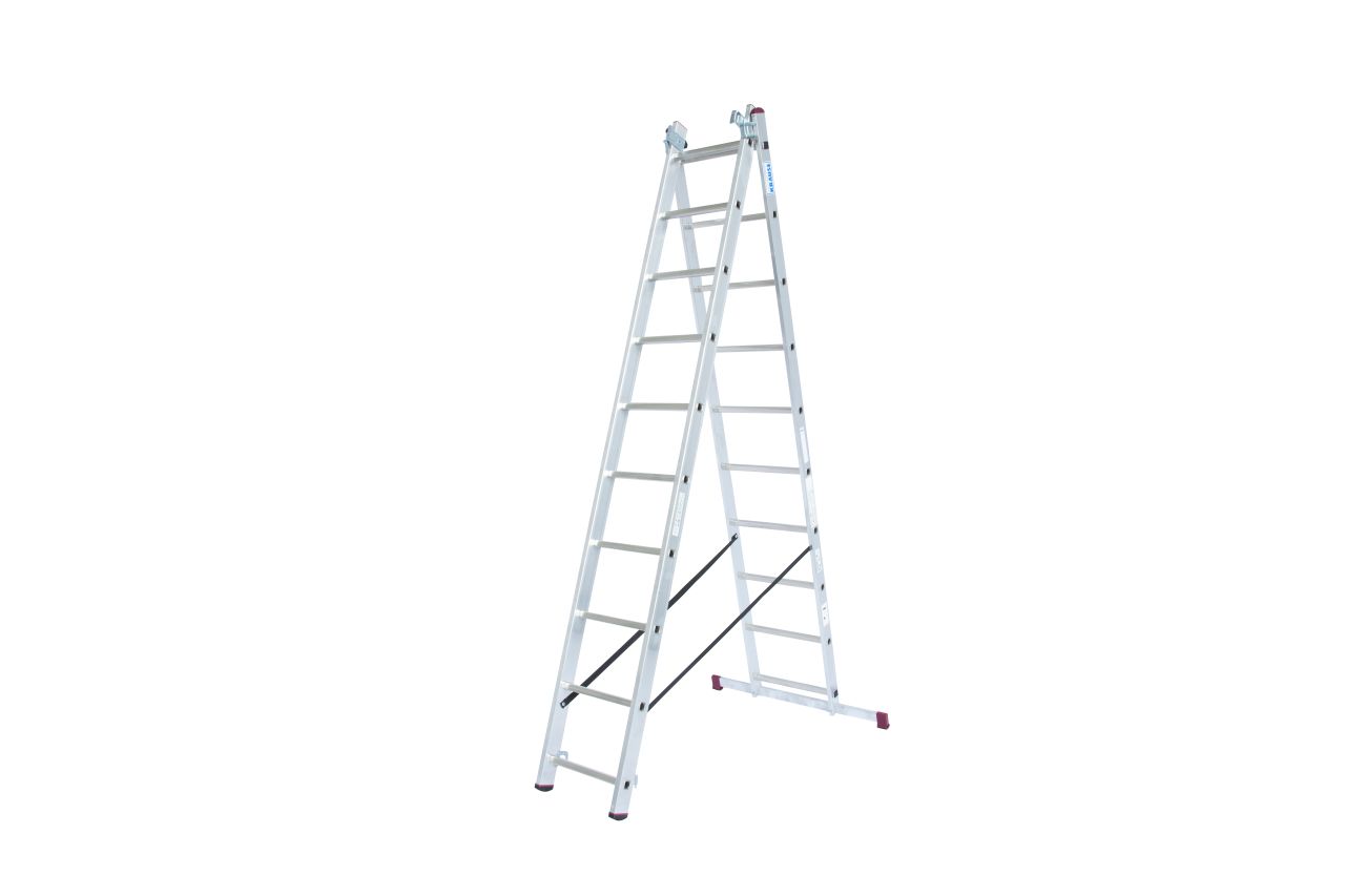 Kopėčios CORDA TR 033406, 3 x 10, aliumininės, universalios, pastatomos ant laiptų - 4