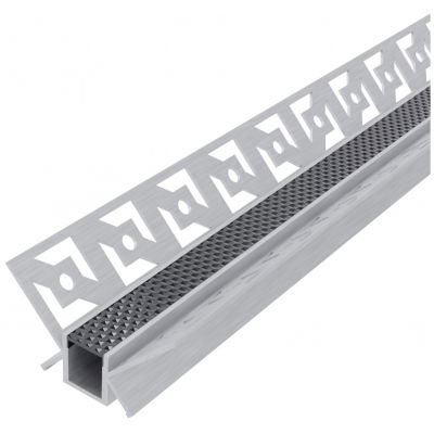 Profilis LED juostoms AVIDE, glaistomas, vidinio kampo dangtelis juodas 1 cm pločio, 1m - 1