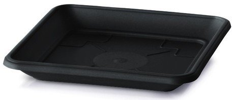 Plastikinė lėkštelė TERRA, juodos sp., 22 x 3 cm - 2