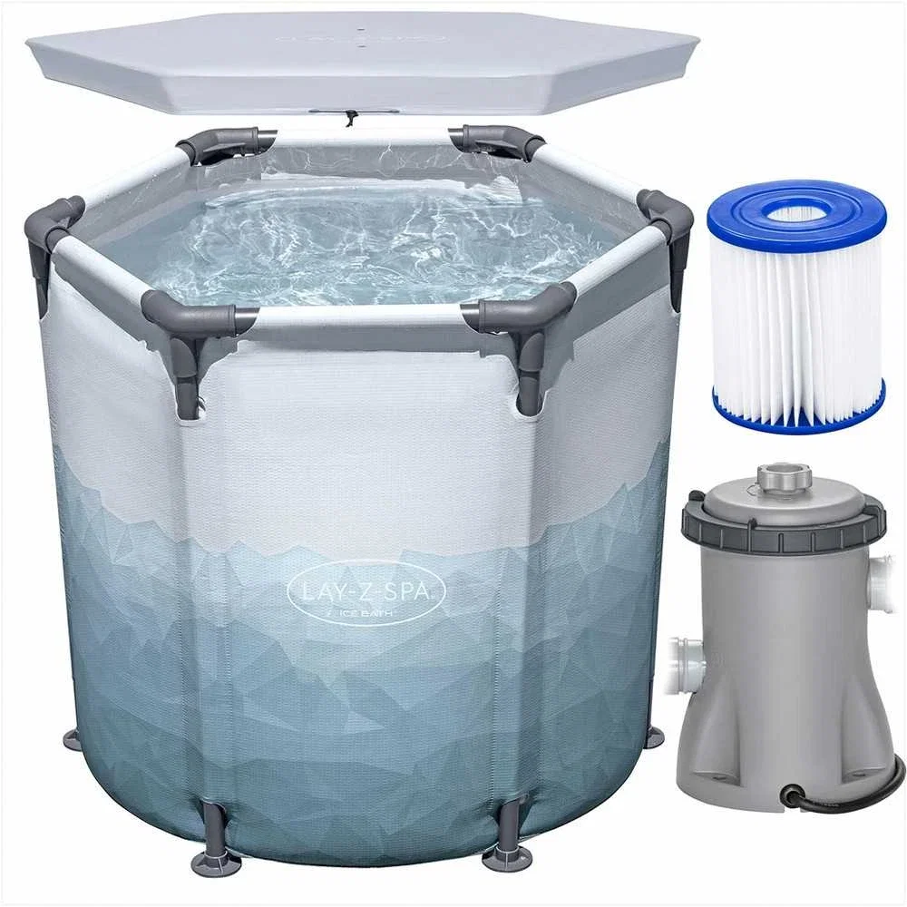 Ledo vonia BESTWAY Layzspa, 6002K, 253 l, mėlynos/pilkos sp.-1