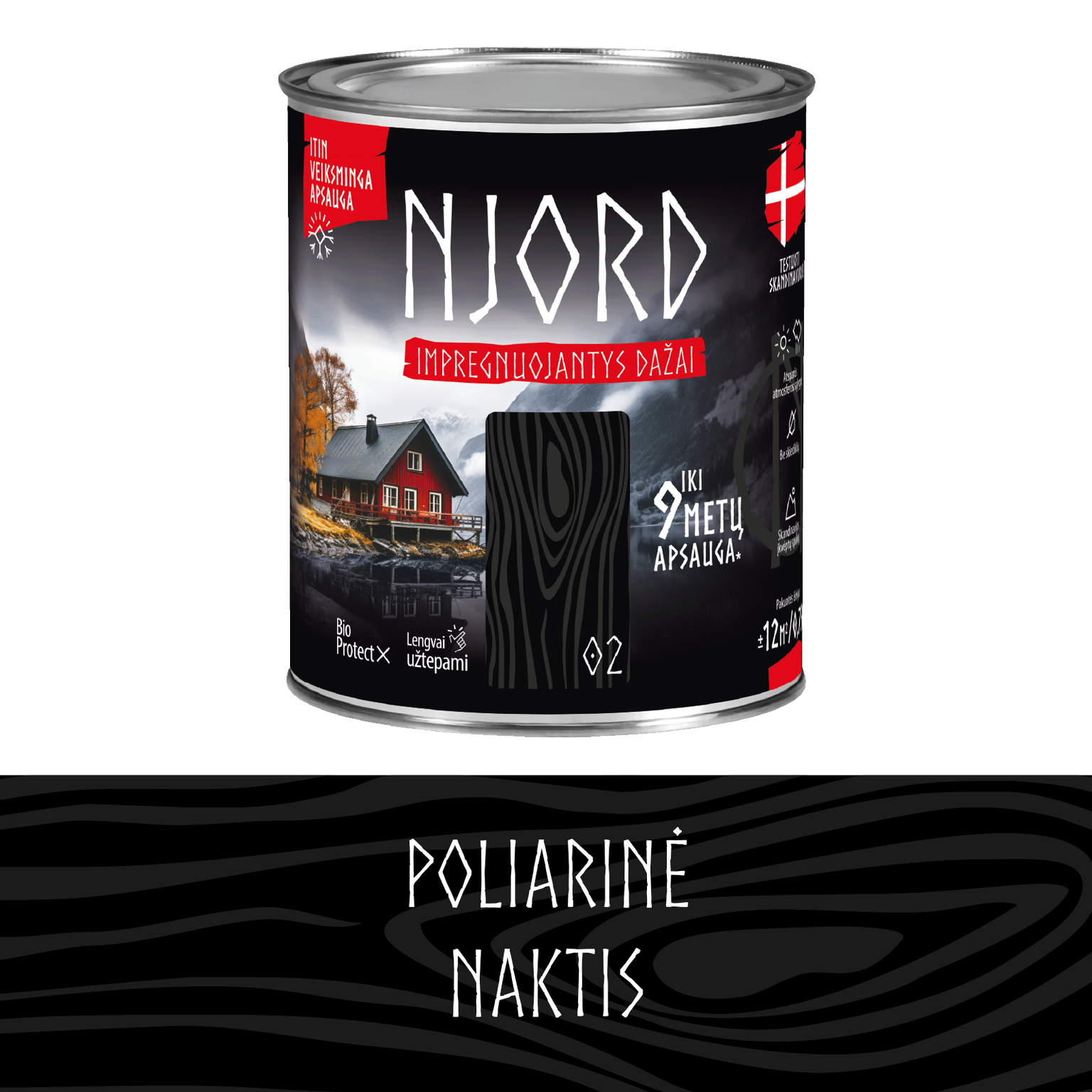Impregnuojantys dažai medienai NJORD, poliarinės nakties sp., 2,5 l-0
