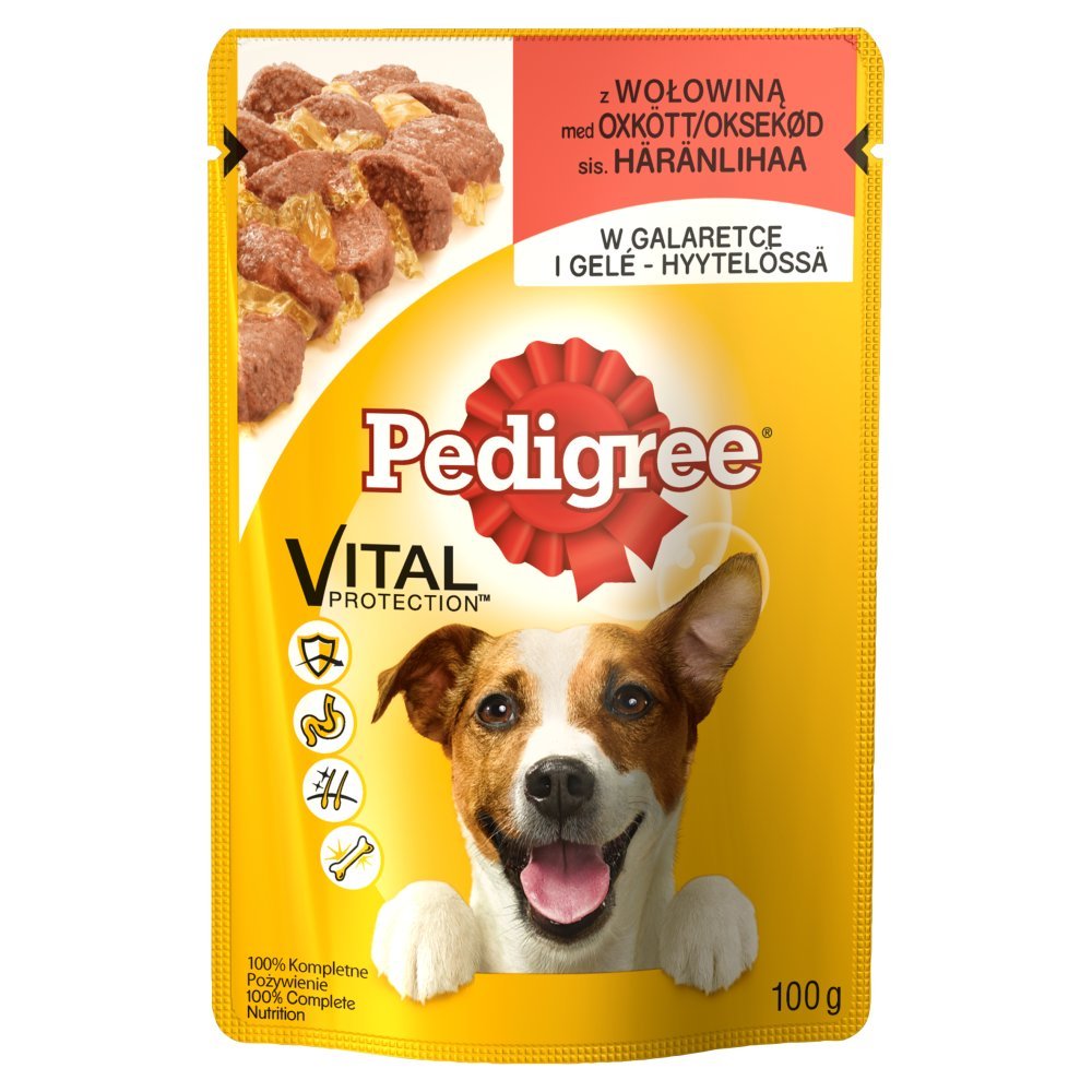 Konservuotas ėdalas šunims PEDIGREE Junior, su jautiena, 100 g