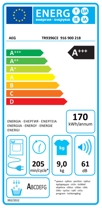 Džiovyklė AEG TR9396CE - 4