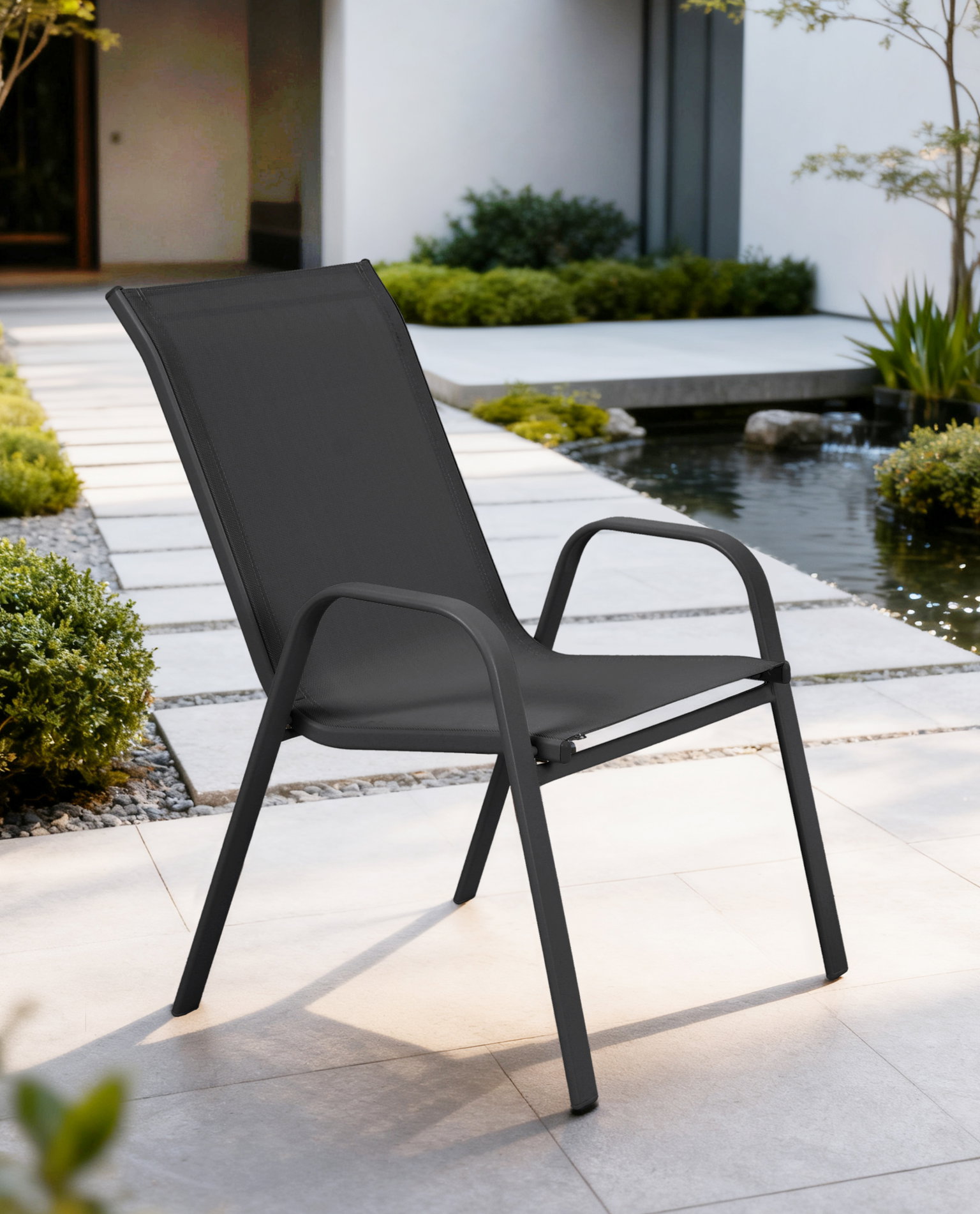 Metalinė sodo kėdė DAKOTA, antracito sp., 55 x 75 x 93,5 cm-0