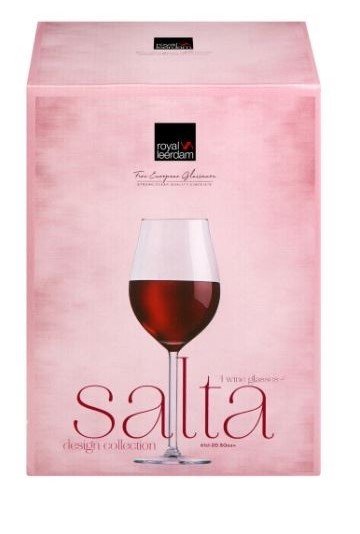 Taurės vynui ROYAL LEERDAM Salta, 4 vnt., 610 ml - 1