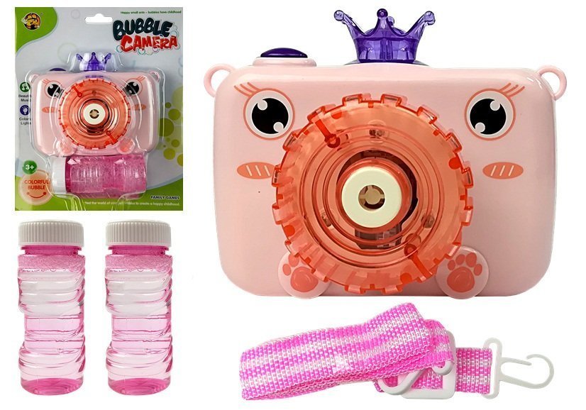 Muilo burbulų mašina Fotoaparatas, rožinis
