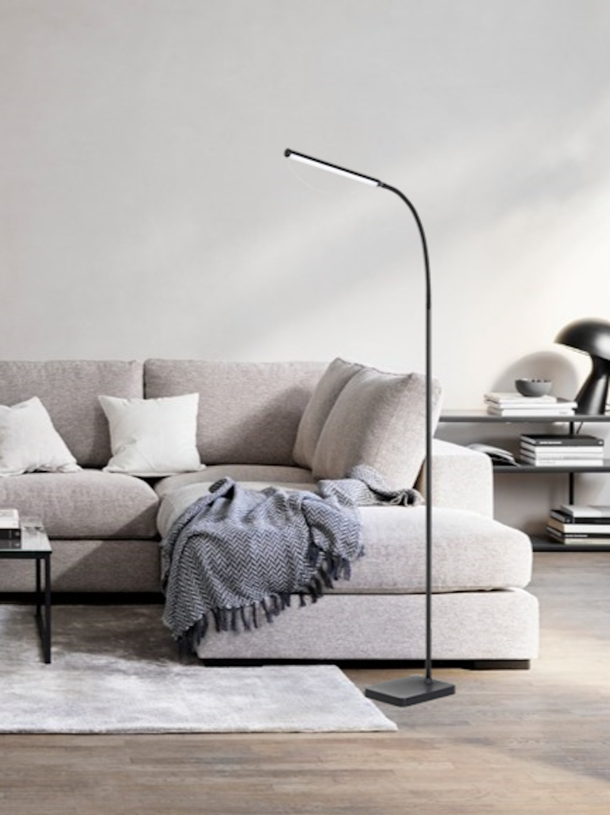 LED toršeras G.LUX GD-UGNES-F, 9W, 3000-5000K, 800lm, dimeriuojamas, juodos sp, 140cm-1