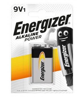 Elementai ENERGIZER Alkaline Power Krona , 9V, 6LR61, šarminiai, 1 vnt-0