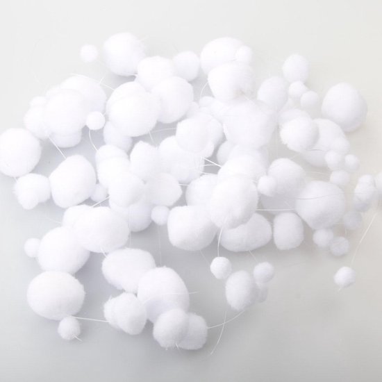 Girlianda SNOWBALLS, baltos spalvos, 50 cm, 1 vnt-0