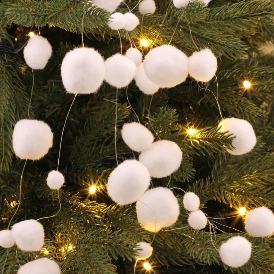 Girlianda SNOWBALLS, baltos spalvos, 50 cm, 1 vnt-1