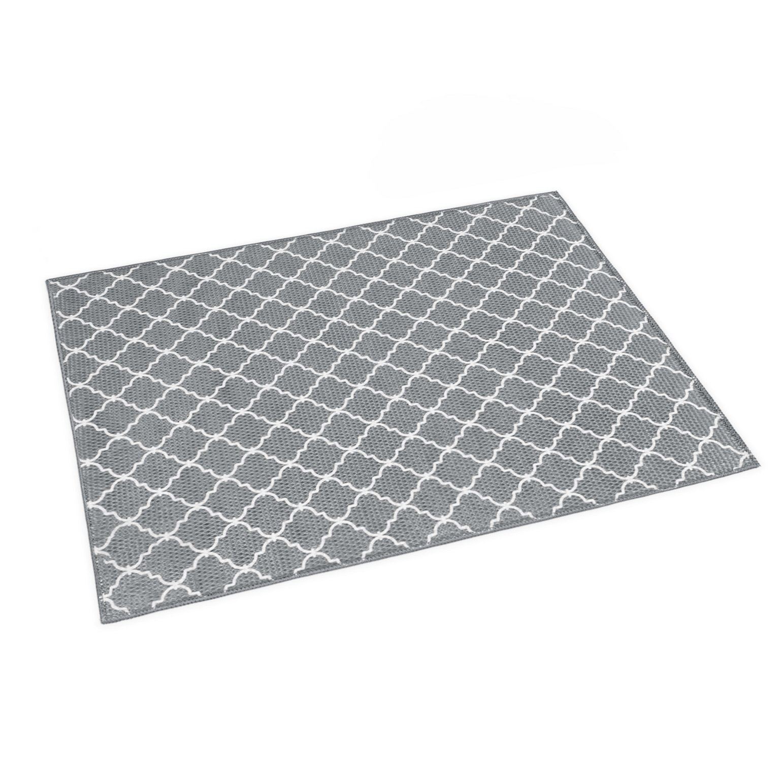 Indų kilimėlis 38x50 cm, 100% poliesteris, 95 g/vnt., margintas,  pilkos sp.