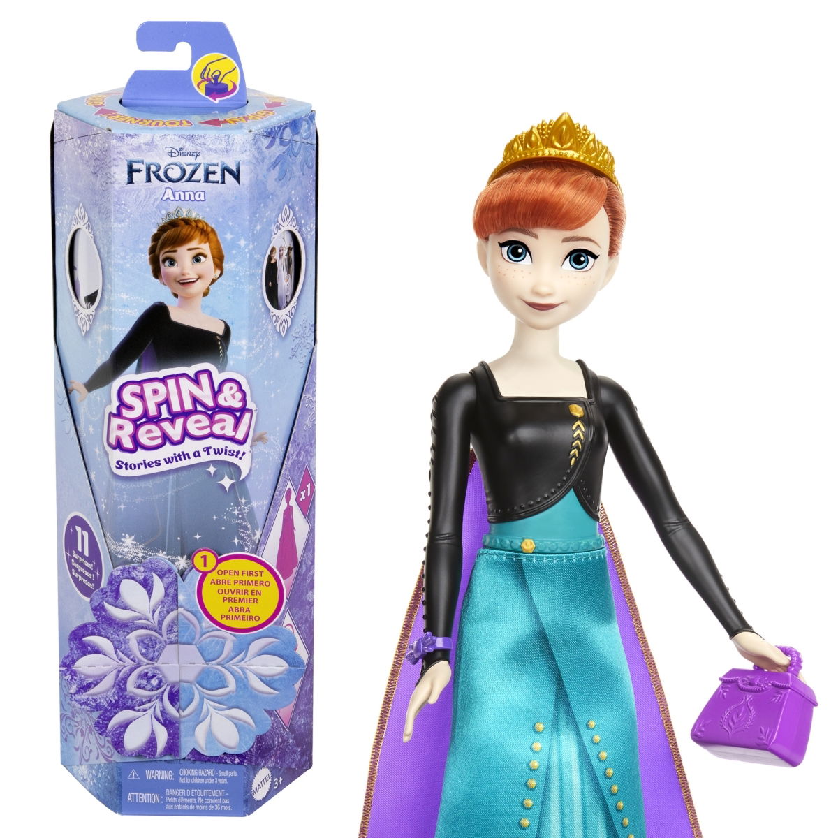 Lėlės Anos siurprizų rinkinys DISNEY FROZEN SPIN AND REVEAL-0