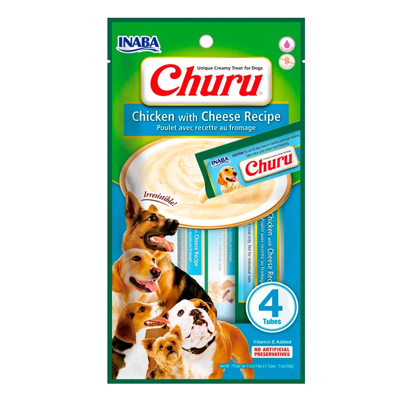 Skanėstas šunims CHURU Chicken Cheese, su vištiena ir sūriu, 160 g, 3 vnt.