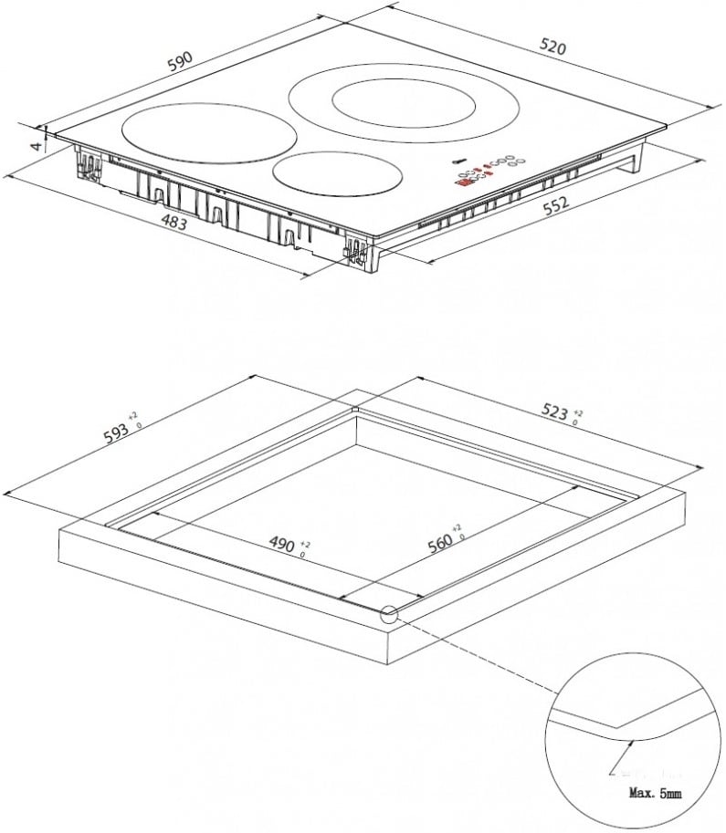 Indukcinė kaitlentė CANDY CI642C/E14U - 3
