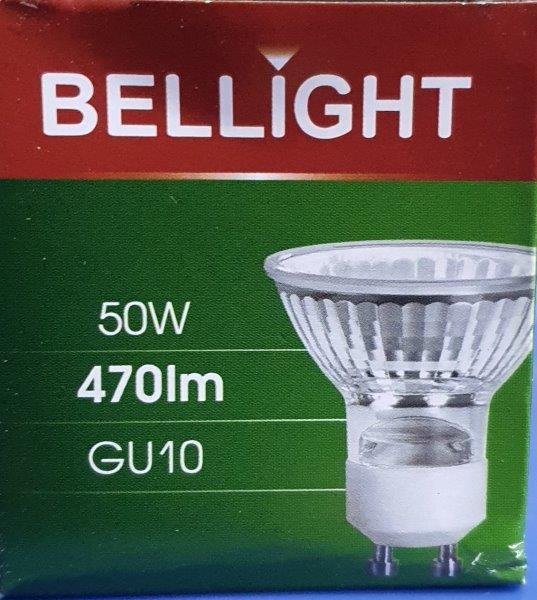 Halogeninė lemputė BELLIGHT, GU10, 50 W, 2700 K, 230 V