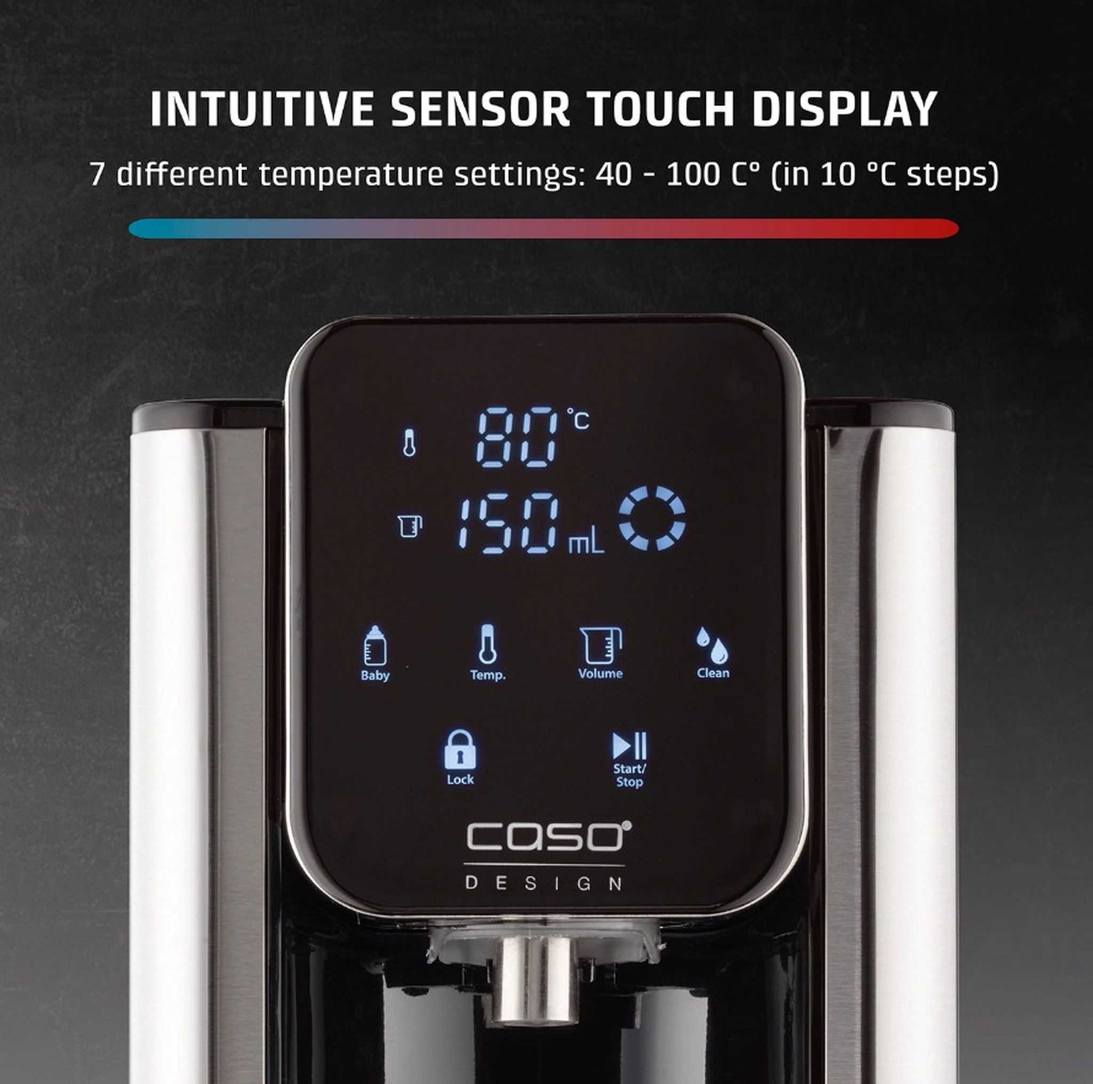 Karšto vandens dispenseris CASO HW 666 Inox, 2600 W, 2.7 l - 4