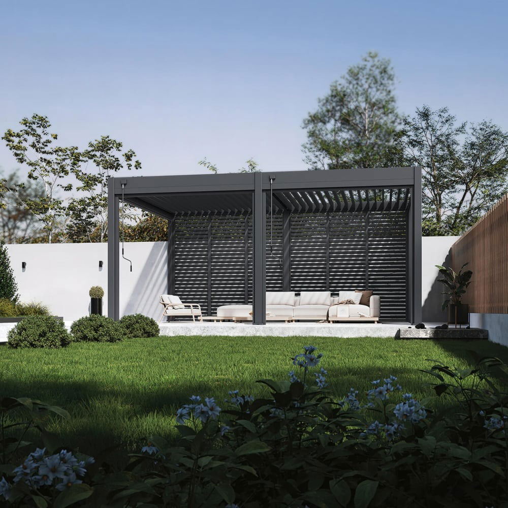 Pavėsinė Pergola DELUXE 370x538 cm,  Antracito - 6