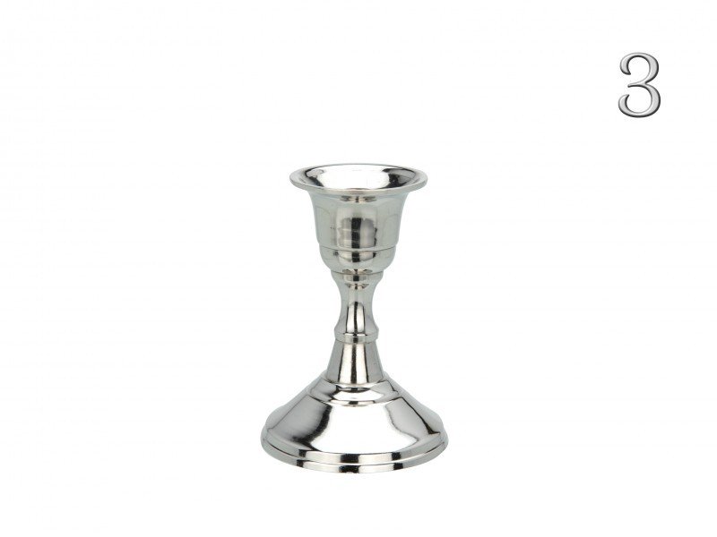 Metalinė žvakidė, sidabrinės sp., 6 rūšys, 8,8 cm - 4