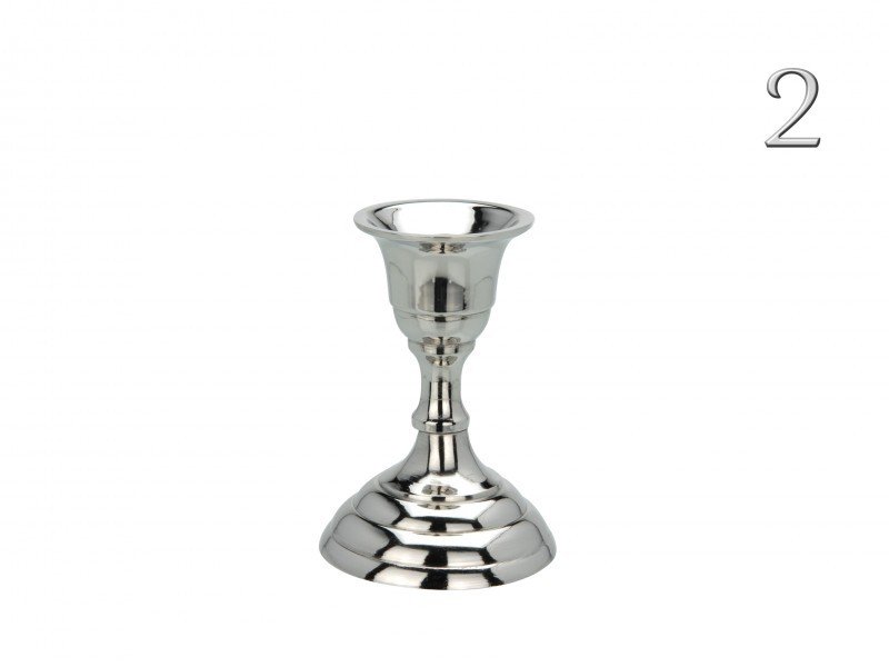 Metalinė žvakidė, sidabrinės sp., 6 rūšys, 8,8 cm - 3