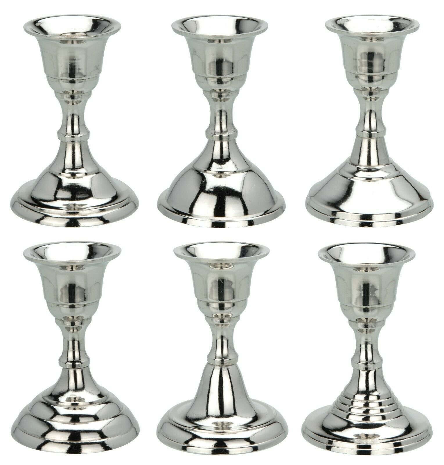 Metalinė žvakidė, sidabrinės sp., 6 rūšys, 8,8 cm