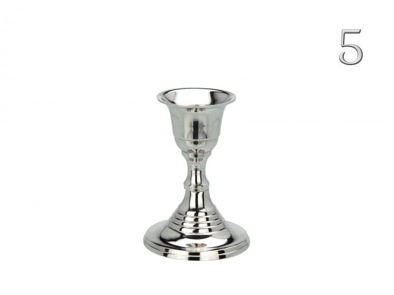 Metalinė žvakidė, sidabrinės sp., 6 rūšys, 8,8 cm - 6