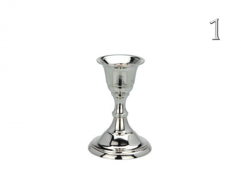Metalinė žvakidė, sidabrinės sp., 6 rūšys, 8,8 cm - 2