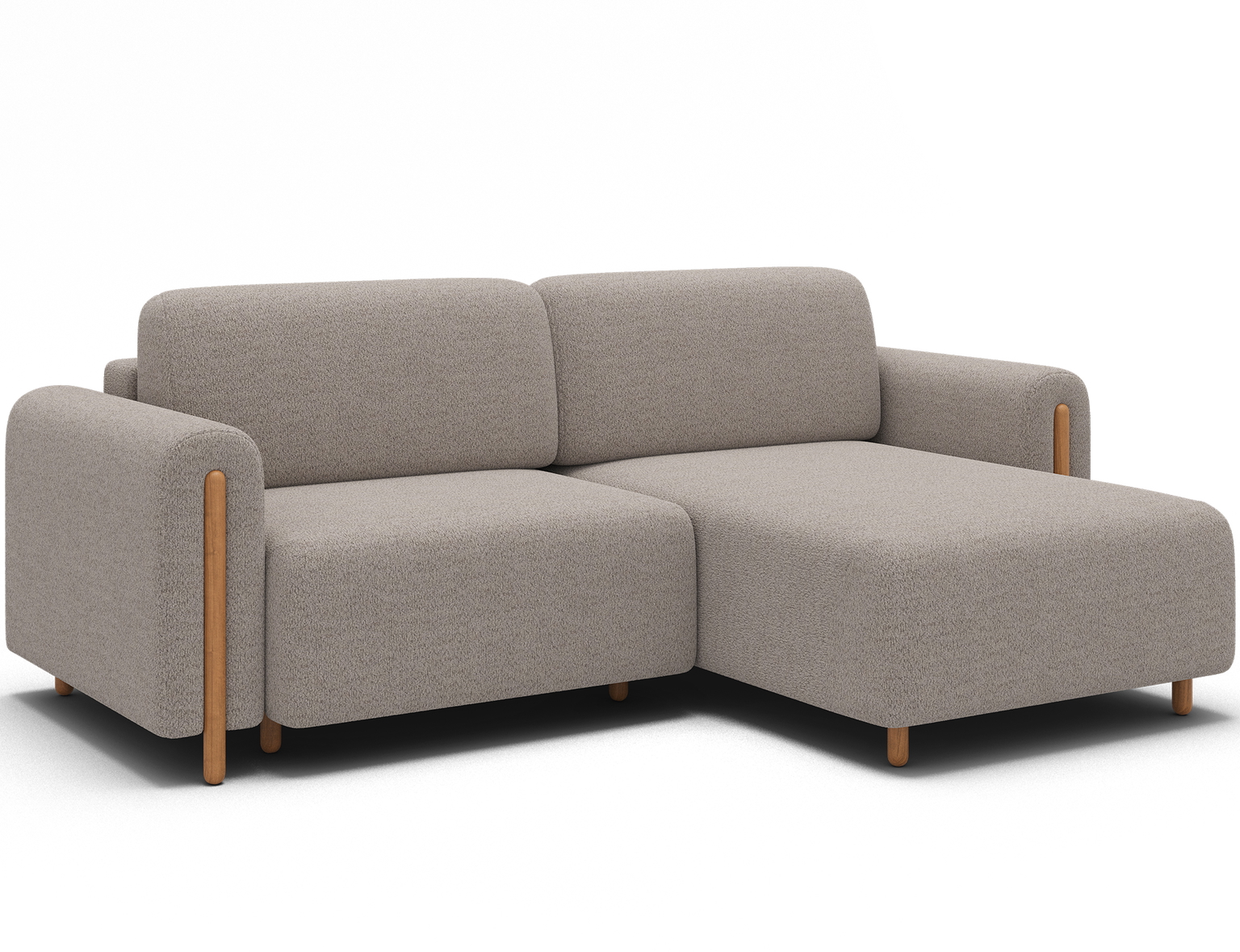 Kampinė sofa Acossta, smėlio sp., dešininė, 154 x 244 cm x 95 cm - 3