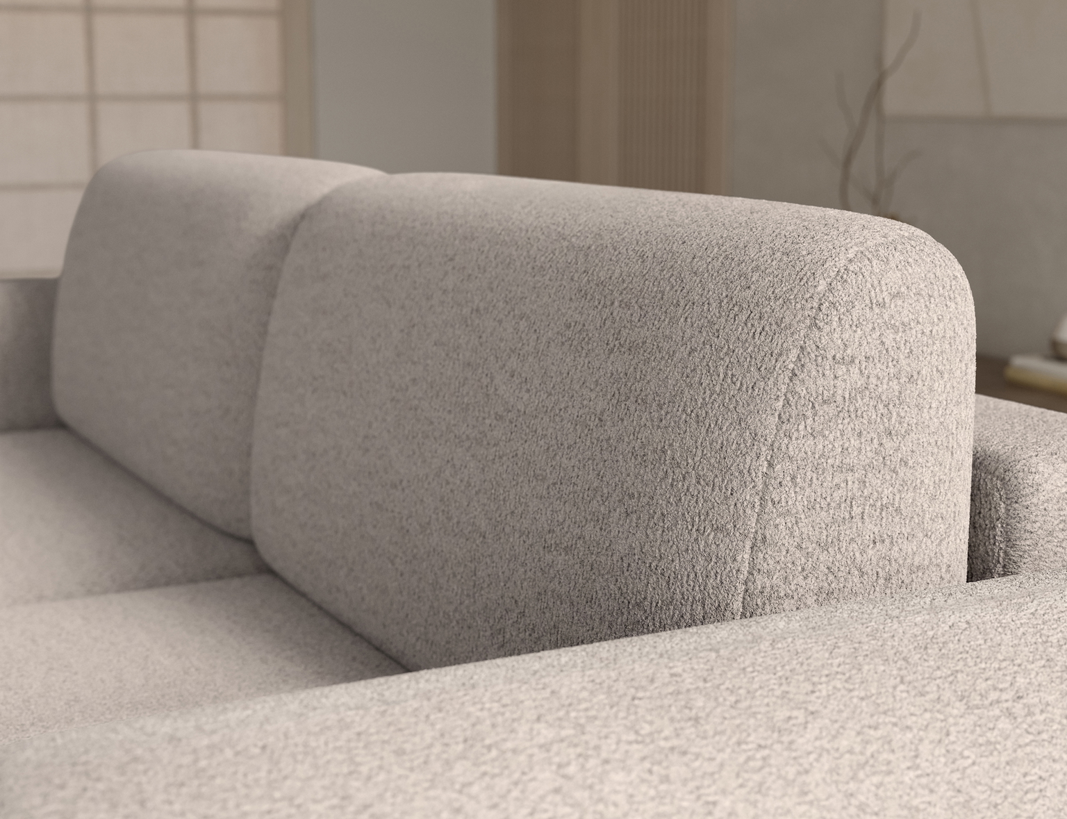Kampinė sofa Acossta, smėlio sp., dešininė, 154 x 244 cm x 95 cm - 8