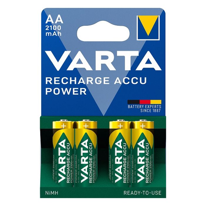 Įkraunami elementai VARTA Recharge, AA 2100, nikelio, 4 vnt-0