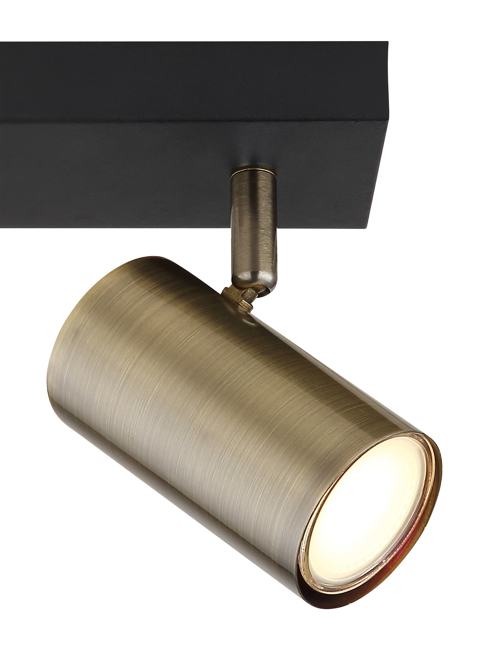 Taškinis šviestuvas GLOBO Robby, 3 x GU10, 35W, žalvario/ juodos sp., 6 x 12 x 41 cm - 3