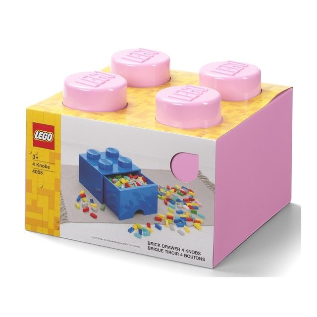 Daiktadėžė LEGO BRICK, rožinės sp., 25 x 25 x 18 cm, 470 ml - 4
