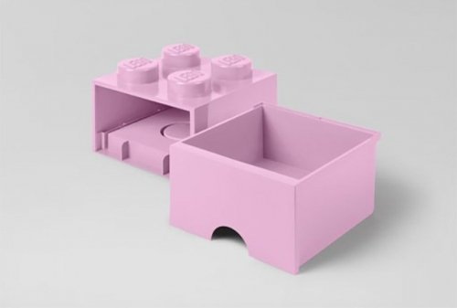 Daiktadėžė LEGO BRICK, rožinės sp., 25 x 25 x 18 cm, 470 ml - 2