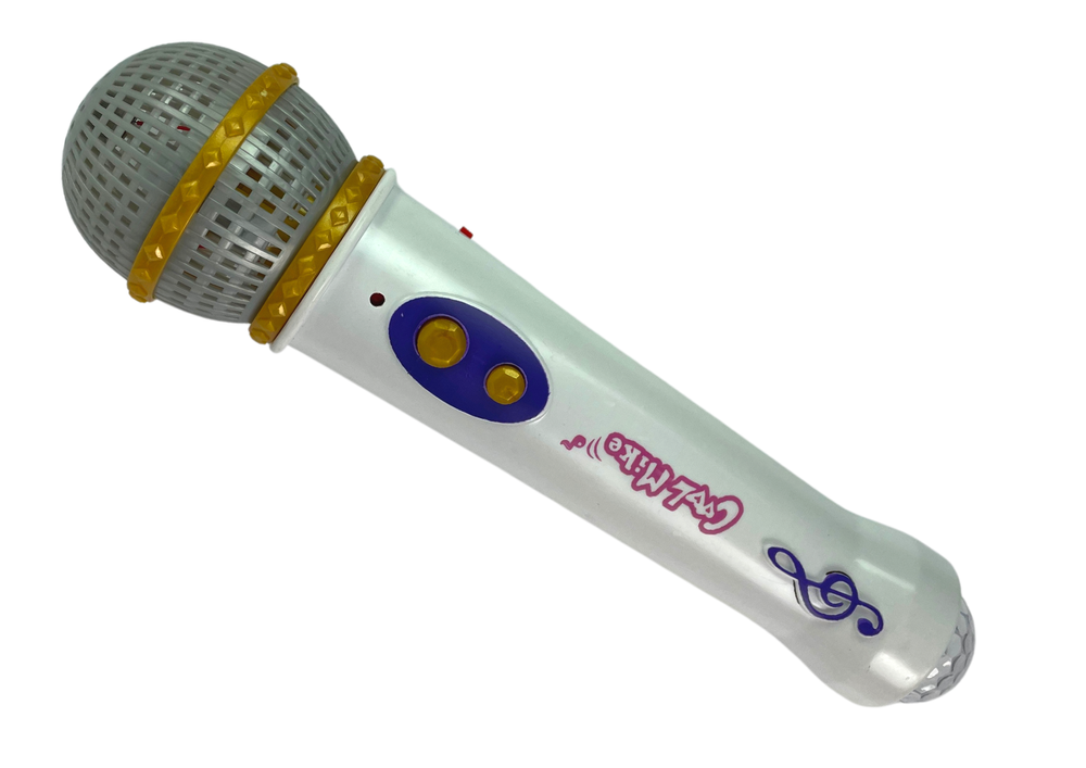 Mikrofonas su melodijomis ir šviesomis, baltas - 4