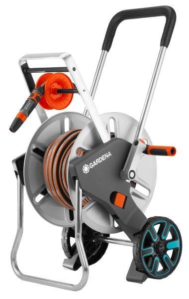 Laistymo žarnos ir vėžimėlio rinkinys GARDENA "AQUAROLL M EASY METAL", 25m "Flex" 13mm (1/2") žarna-0
