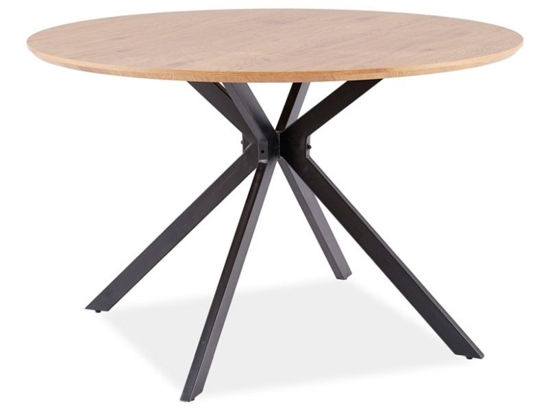 Valgomojo stalas ASTER, 120 cm, ąžuolo/juoda