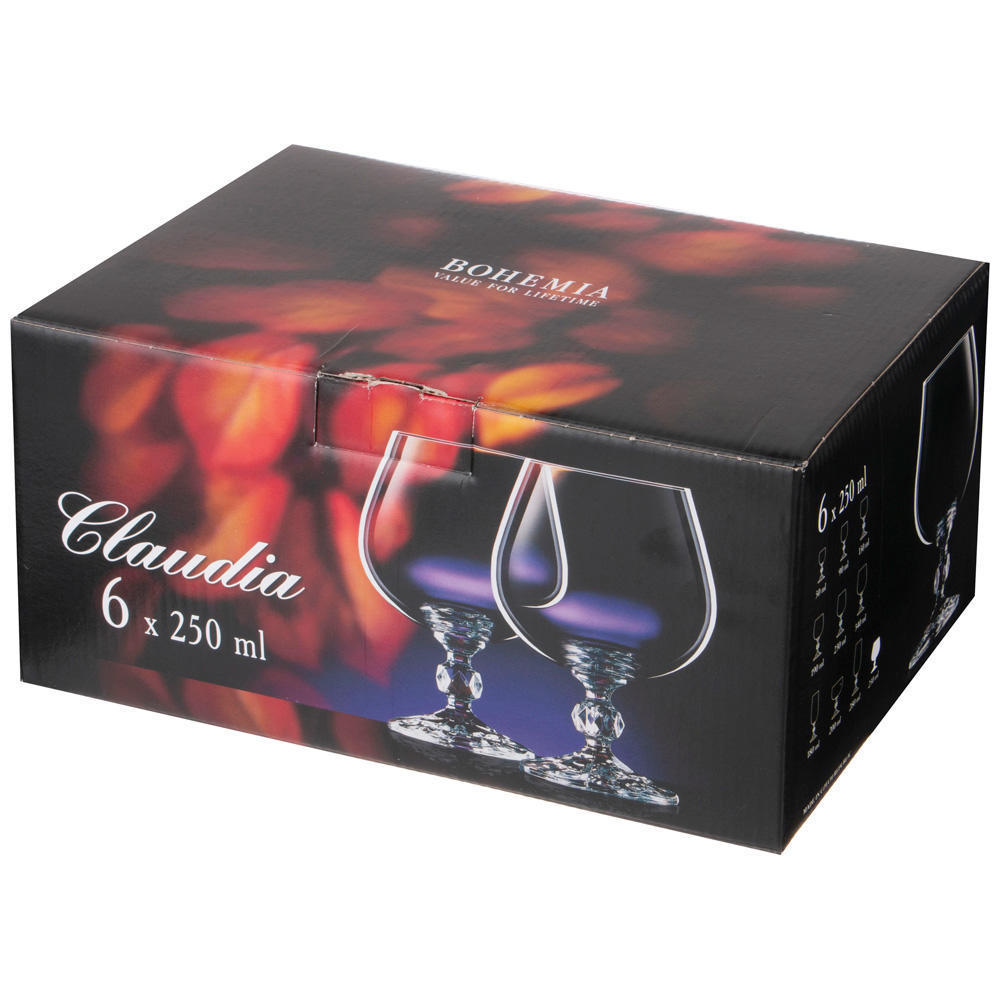 Brendžio taurės BOHEMIA Claudia, 250 ml, 6 vnt.-1