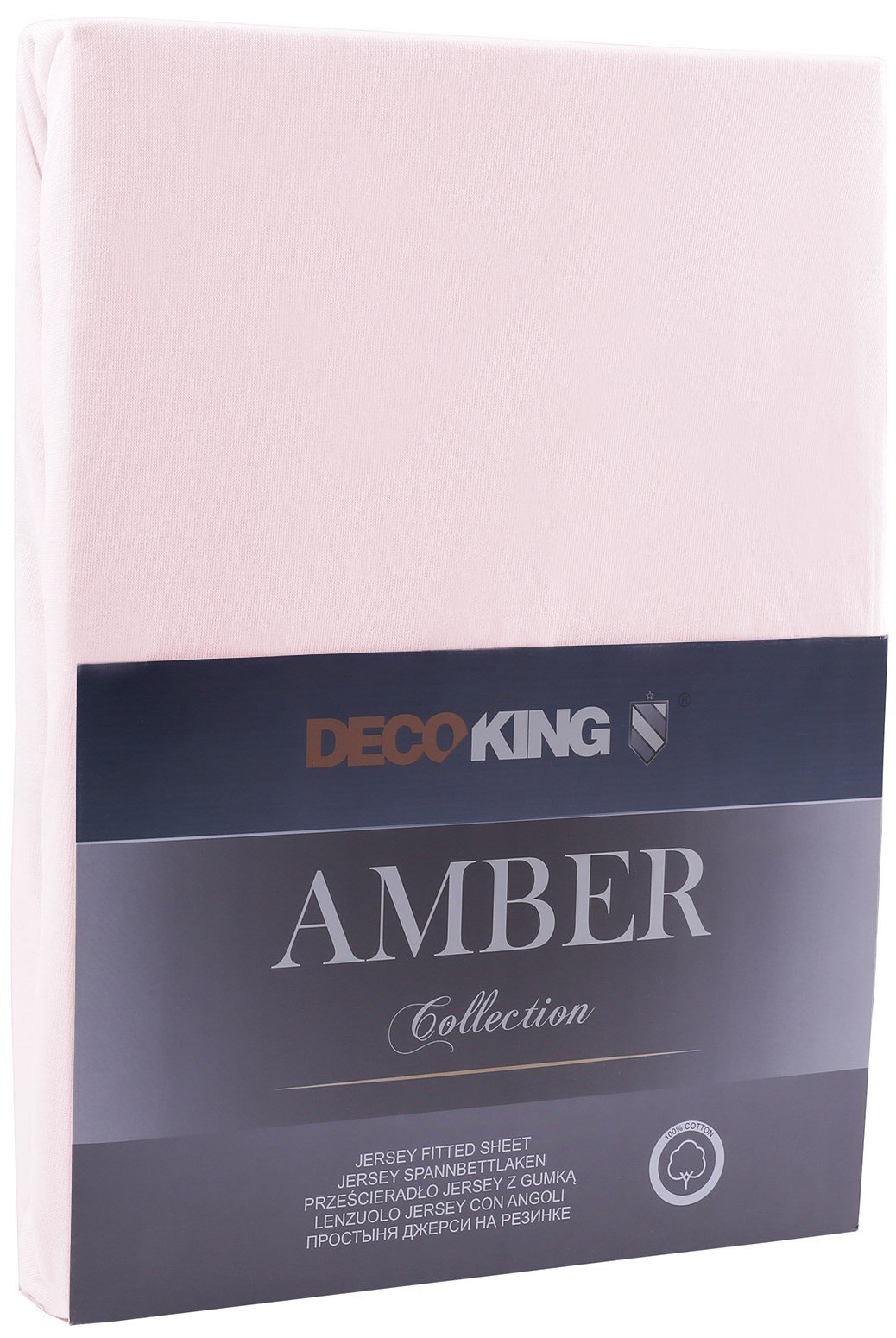 Jersey paklodė su guma Decoking AMBER Lilac, 200x200 cm