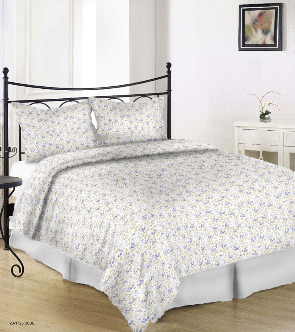 Satino patalynės komplektas NOSTRA 20-1725 BLUE, 140 x 200 cm, 50 x 70 cm, 100% medvilnės