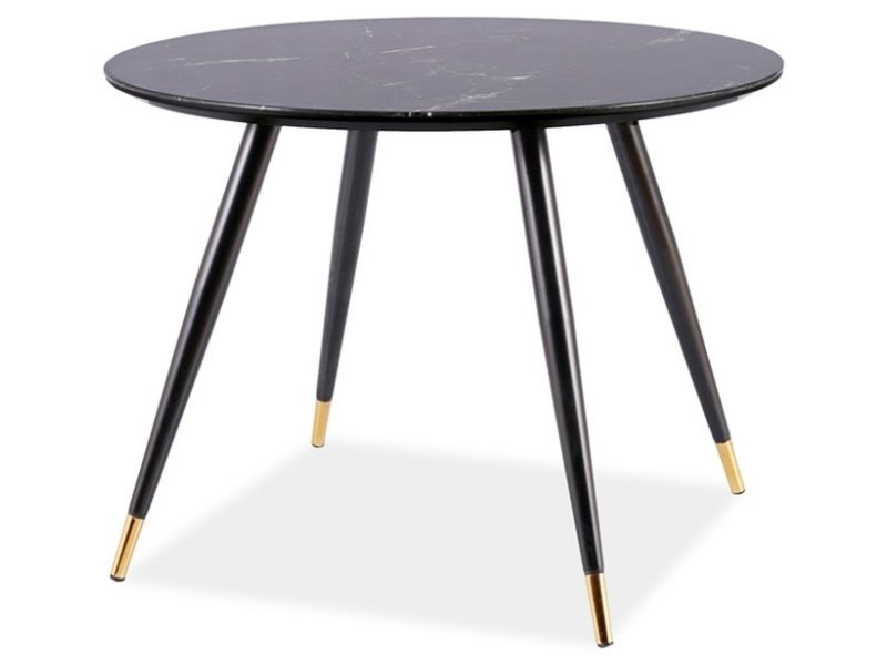 Valgomojo stalas CYRYL II, 100 cm, juodas