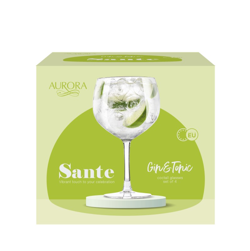 Kokteilių taurės AURORA SANTE GIN TONIC, 560 ml, 4 vnt.-0