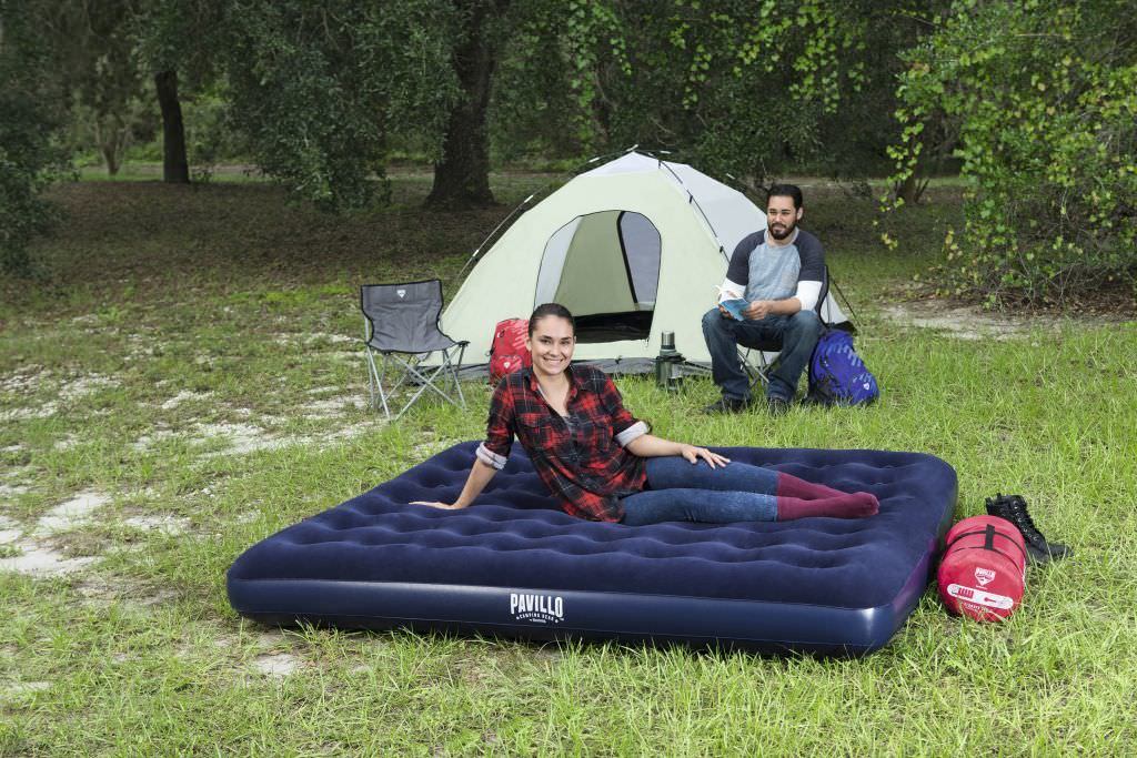 Pripučiamas čiužinys - lova BESTWAY FLOCKED, 183 x 203 x 22 cm-1