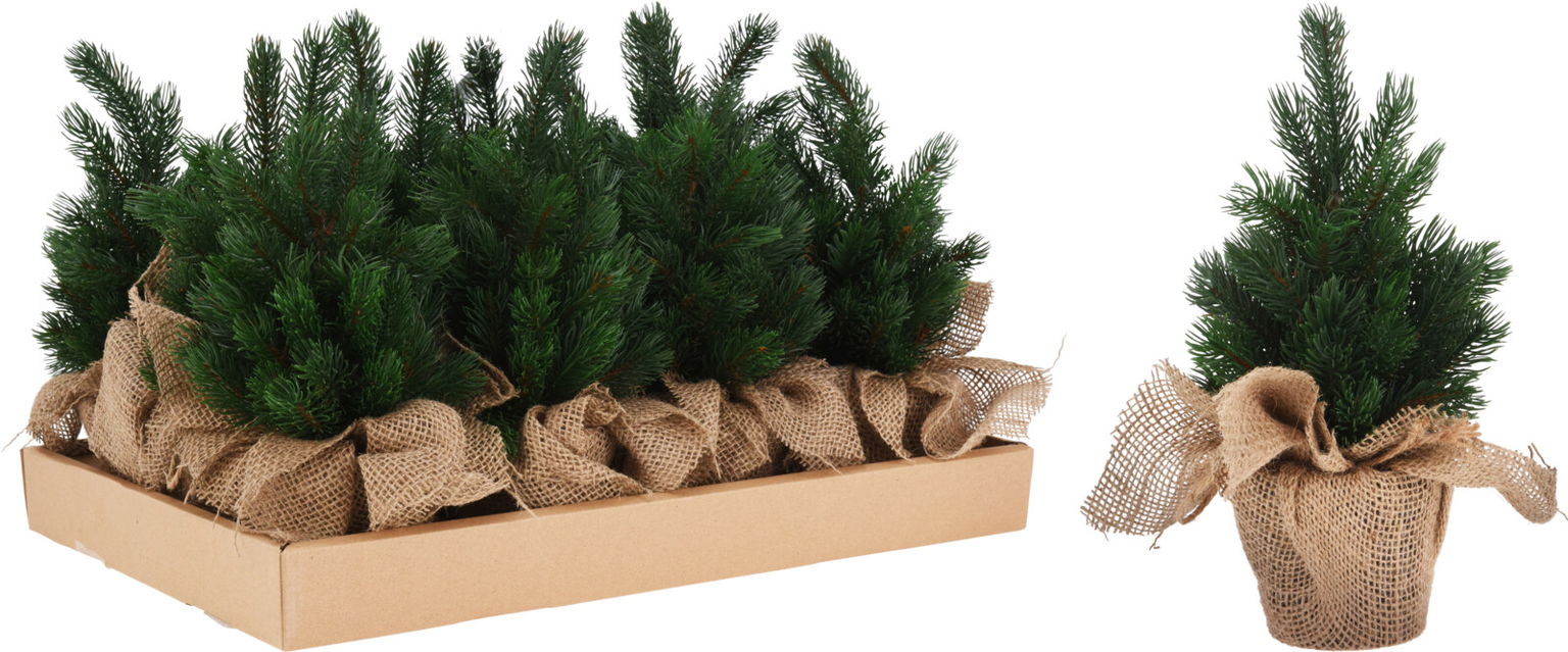 Kalėdinė dekoracija vazonėlyje PINE TREE JUTE, 30 cm, 1 vnt-0