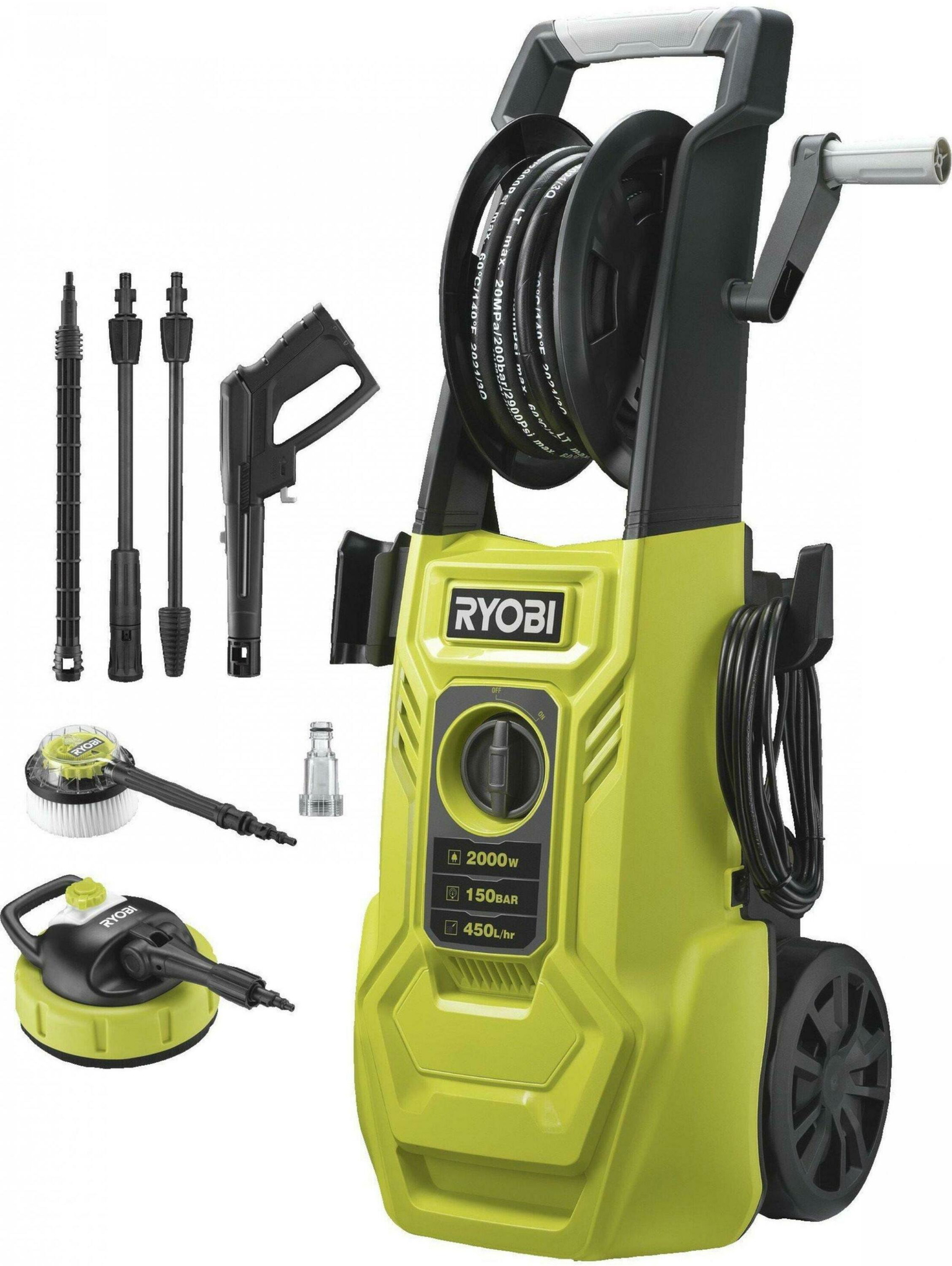 Aukšto slėgio plovykla RYOBI RY150PWA, 150 bar, 2000 W - 1